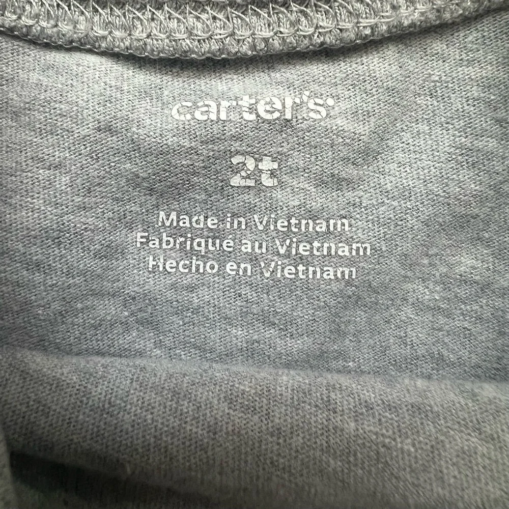 Carter’s Toddler T-Shirt Gray Triceratops Print Size 2T (0783)